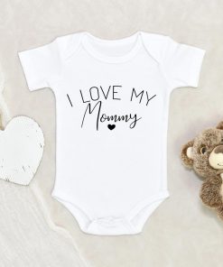 Cute I Love My Mommy Onesie - Mommy Baby Clothes - Mommy Baby Onesie NW0112 0-3 Months Official ONESIE Merch