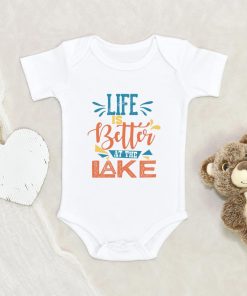Life Is Better At The Lake Onesie - Lake Life Baby Onesie - Adventure Onesie - Little Camper Onesie NW0112 0-3 Months Official ONESIE Merch