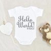 Custom Name Onesie - Baby Shower Gift - Personalized Baby Onesie - Hello World Onesie - Custom Baby Onesie NW0112 0-3 Months Official ONESIE Merch