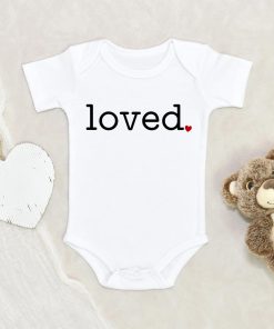 I Am Loved Baby Onesie - Loved Baby Onesie - Cute Valentines Day Baby Clothes NW0112 0-3 Months Official ONESIE Merch