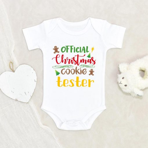 Cookie Tester Baby Onesie - Christmas Cookie Tester Baby Onesie - Funny Christmas Onesie NW0112 0-3 Months Official ONESIE Merch