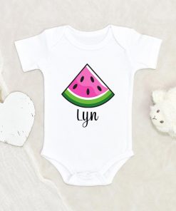 Cute Newborn Personalization Onesie - Watermelon Custom Baby Onesie - Cute Newborn Gift Baby Onesie - Custom Onesie NW0112 0-3 Months Official ONESIE Merch