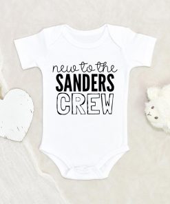 Custom Baby Onesie - Personalized Baby Gift - Personalized New To The Crew Onesie NW0112 0-3 Months Official ONESIE Merch