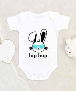 Funny Bunny Baby Clothes - Cute Hipster Easter Boys Onesie - Cute Easter Boys Gift - Hip Hop Boy Onesie NW0112 0-3 Months Official ONESIE Merch