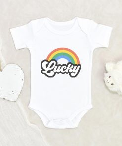 Lucky Unisex Baby Onesie - St. Patrick's Day Lucky Onesie - Cute Lucky Rainbow Onesie NW0112 0-3 Months Official ONESIE Merch