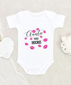 Auntie Baby Onesie - Auntie Kisses Baby Onesie - Cute Baby Clothes - Auntie Was Here Onesie NW0112 0-3 Months Official ONESIE Merch