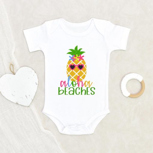 Beaches Baby Onesie - Cute Baby Clothes - Aloha Beaches Baby Onesie - Aloha Onesie NW0112 0-3 Months Official ONESIE Merch