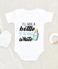 Funny Baby Clothes - Cute Wine Bottle Baby Onesie - I'll Have A Bottle Of The House White Onesie NW0112 0-3 Months Official ONESIE Merch