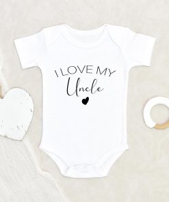 Cute I Love My Uncle Onesie - Uncle Baby Onesie - Uncle Baby Clothes NW0112 0-3 Months Official ONESIE Merch