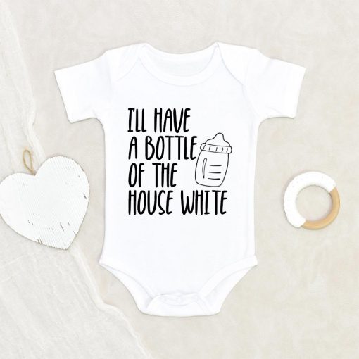 I'll Have A Bottle Of The House White Onesie - Funny Baby Clothes - Unisex Baby Onesie - Funny Baby Onesie - Breastfeeding Onesie - Baby Onesie - Funny Onesie NW0112 0-3 Months Official ONESIE Merch