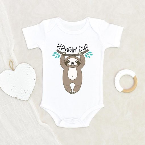 Cute Animal Onesie - Sloth Onesie - Hangin' On Onesie - Animal Baby Shower Gift NW0112 0-3 Months Official ONESIE Merch