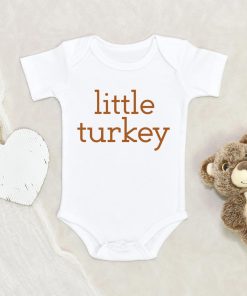 Fall Baby Clothes - Little Turkey Baby Onesie - Cute Fall Clothes - Thanksgiving Baby Onesie NW0112 0-3 Months Official ONESIE Merch