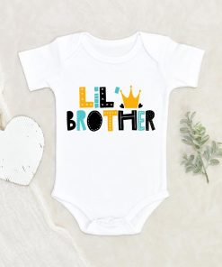 Baby Boy Brother Announcement Onesie - Lil' Brother Onesie - Little Brother Baby Onesie Gift NW0112 0-3 Months Official ONESIE Merch