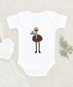 Funny Animal Onesie - Not Emu-sed Baby Onesie - Cute Baby Clothes - Pun Baby Onesie - Funny Emu Baby Onesie NW0112 0-3 Months Official ONESIE Merch