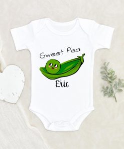 Custom Name Onesie - Personalized Baby Onesie - Sweet Pea Onesie - Baby Gift - Pregnancy Announcement NW0112 0-3 Months Official ONESIE Merch