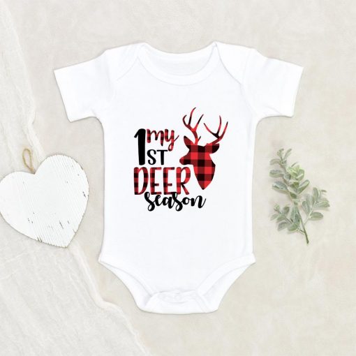 Deer Season Plaid Baby Onesie - My 1st Deer Season Onesie - Deer Hunting Baby Onesie NW0112 0-3 Months Official ONESIE Merch