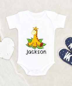 Giraffe Baby Shower Gift – Cute Baby Onesie - Giraffe Onesie – Personalized Giraffe Baby Onesie – Giraffe Baby Clothes NW0112 0-3 Months Official ONESIE Merch