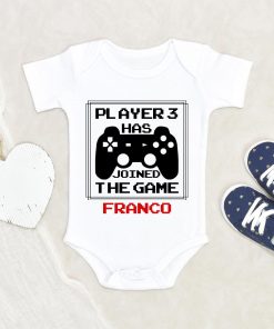 Baby Shower Gift - Pregnancy Reveal Onesie - Player 3 Has Entered the Game Onesie - Third Baby Onesie - 3rd Baby Announcement Onesie NW0112 0-3 Months Official ONESIE Merch