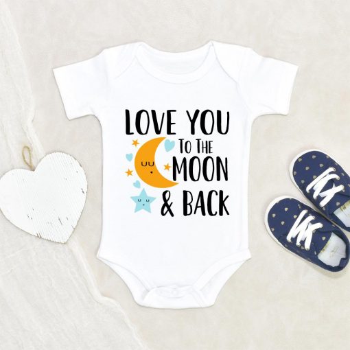 Cute Baby Clothes - Love You To The Moon And Back Onesie - Moon Baby Onesie - Baby Onesie- Baby Clothes NW0112 0-3 Months Official ONESIE Merch