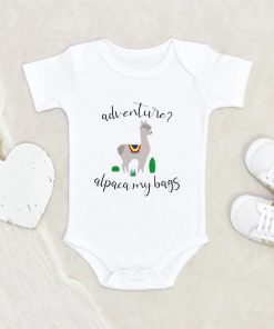Cute Adventure Baby Onesie - Alpaca My Bags Onesie - Alpaca Baby Onesie - Animal Onesie NW0112 0-3 Months Official ONESIE Merch