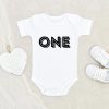 First Birthday Boy Modern Onesie - 1st Birthday Onesie - First Birthday Boy Onesie - Cute One Birthday NW0112 0-3 Months Official ONESIE Merch