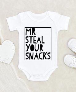 Funny Snack Baby Onesie - Mr Steal Your Snacks Onesie - Snack Onesie - Funny Baby Boy Onesie NW0112 0-3 Months Official ONESIE Merch
