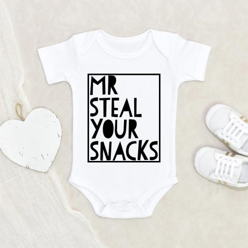 Funny Snack Baby Onesie - Mr Steal Your Snacks Onesie - Snack Onesie - Funny Baby Boy Onesie NW0112 0-3 Months Official ONESIE Merch