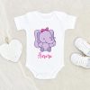 Elephant Onesie – Cute Baby Onesie - Baby Elephant Onesie – Personalized Elephant Baby Onesie – Elephant Baby Shower Gift NW0112 0-3 Months Official ONESIE Merch