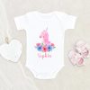 Cute Baby Clothes - Custom Girls Onesie - Pink Unicorn Personalized Onesie - Custom Baby Onesie - Girls Unicorn Onesie - Baby Shower Gift NW0112 0-3 Months Official ONESIE Merch