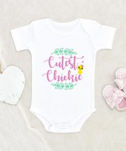 Cutest Chickie Onesie - Cute Easter Baby Girl Gift - Cute Easter Baby Girl Onesie NW0112 0-3 Months Official ONESIE Merch