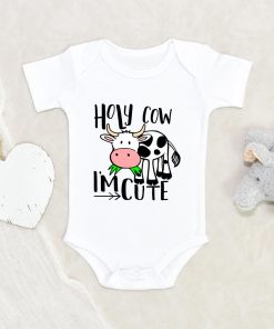 Holy Cow Baby Onesie - Cow Baby Onesie - Funny Baby Onesie - Cute Baby Onesie - Animal Baby Onesie NW0112 0-3 Months Official ONESIE Merch