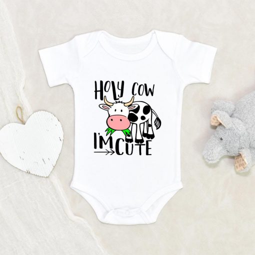 Holy Cow Baby Onesie - Cow Baby Onesie - Funny Baby Onesie - Cute Baby Onesie - Animal Baby Onesie NW0112 0-3 Months Official ONESIE Merch