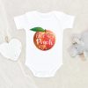 Fruit Baby Onesie - Cute Little Peach Onesie - Peach Baby Onesie - Baby Onesie - Vegan Baby Onesie - Cute Southern Onesie NW0112 0-3 Months Official ONESIE Merch