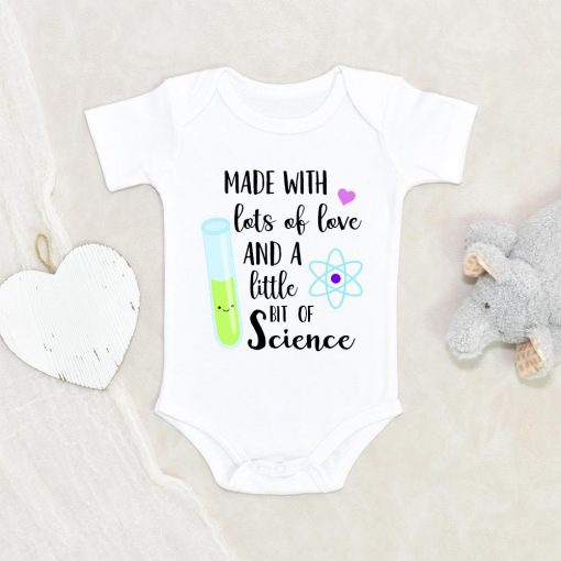 Made With Love And Science Onesie - IVF Baby Onesie - Cute In Vitro Fertilization Baby Clothes NW0112 0-3 Months Official ONESIE Merch