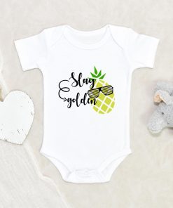Cute Stay Golden Pineapple Onesie - Pineapple Baby Onesie - Funny Baby Onesie - Pineapple Baby Clothes NW0112 0-3 Months Official ONESIE Merch