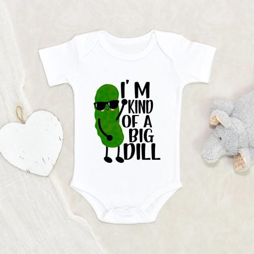 Cute Pickle Baby Onesie - I'm Kind Of A Big Dill Onesie - Cute Baby Clothes NW0112 0-3 Months Official ONESIE Merch