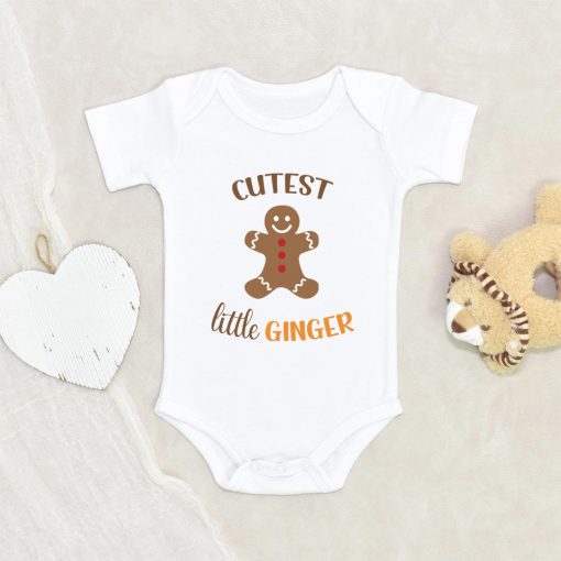 Cutest Little Ginger Onesie - Funny Holiday Baby Clothes - Ginger Baby Onesie - Cute Gingerbread Man Baby Onesie NW0112 0-3 Months Official ONESIE Merch