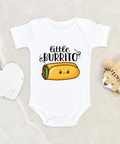 Funny Baby Shower Gift - Taco Onesie - Little Burrito Onesie - Funny Baby Clothes - Food Onesie NW0112 0-3 Months Official ONESIE Merch