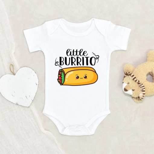 Funny Baby Shower Gift - Taco Onesie - Little Burrito Onesie - Funny Baby Clothes - Food Onesie NW0112 0-3 Months Official ONESIE Merch
