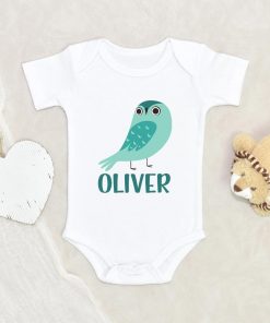 Cute Boys Onesie - Baby Owl Onesie - Baby Boy Onesie - Blue Owl Personalized Onesie - Custom Baby Clothes - Baby Shower Gift - Boho Baby Onesie NW0112 0-3 Months Official ONESIE Merch