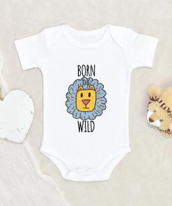 Animal Baby Onesie - Born To Be Wild Onesie - Lion Baby Boy Onesie - Cute Animal Boy Onesie NW0112 0-3 Months Official ONESIE Merch
