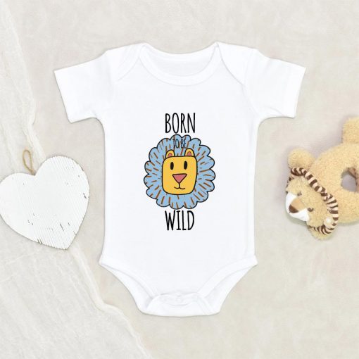 Animal Baby Onesie - Born To Be Wild Onesie - Lion Baby Boy Onesie - Cute Animal Boy Onesie NW0112 0-3 Months Official ONESIE Merch