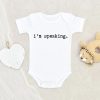 Feminist Onesie - Empowerment Baby Clothes - I'm Speaking Onesie - Kamala Harris Baby Onesie NW0112 0-3 Months Official ONESIE Merch
