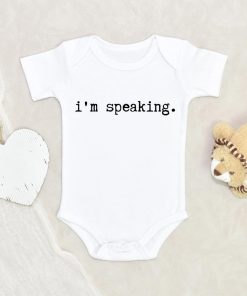 Feminist Onesie - Empowerment Baby Clothes - I'm Speaking Onesie - Kamala Harris Baby Onesie NW0112 0-3 Months Official ONESIE Merch