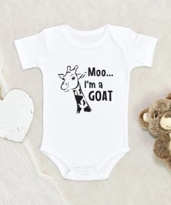 Giraffe Baby Clothes - Funny Giraffe Baby Onesie - Moo I'm A Goat Baby Onesie - Animal Baby Onesie - Giraffe Baby Onesie NW0112 0-3 Months Official ONESIE Merch