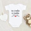 Birth Announcement Onesie - Pregnancy Reveal Baby Onesie - My Grandma And Grandpa Love Me Onesie - Grandparents Announcement Baby Clothes - Grandma And Grandpa Onesie NW0112 0-3 Months Official ONESIE Merch