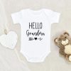 Grandma Baby Onesie - Grandma Baby Clothes - Hello Grandma Onesie - Pregnancy Announcement Onesie - Cute Baby Clothes NW0112 0-3 Months Official ONESIE Merch