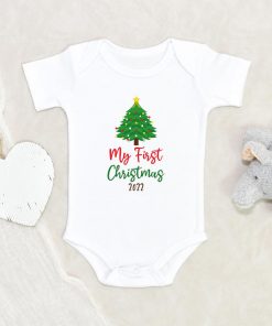 Christmas Tree Baby Onesie - Christmas Baby Clothes - My First Christmas Baby Onesie - Cute Baby Clothes - Custom Baby Onesie NW0112 0-3 Months Official ONESIE Merch