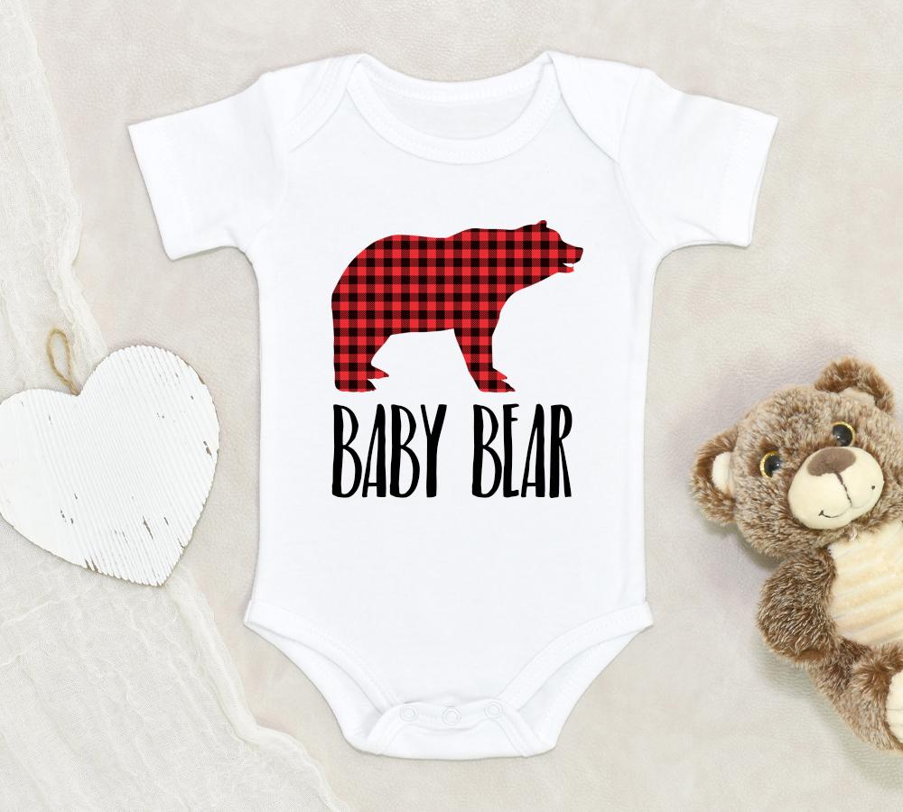 Cute Bear Baby Onesie - Baby Bear Clothes - Bear Onesie - buffalo plaid clothes - Baby Onesie NW0112 0-3 Months Official ONESIE Merch