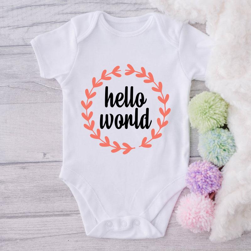 Hello World-Onesie-Best Gift For Babies-Adorable Baby Clothes-Clothes For Baby-Best Gift For Papa-Best Gift For Mama-Cute Onesie NW0112 0-3 Months Official ONESIE Merch